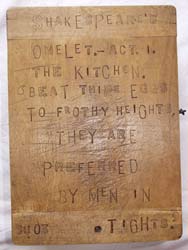 shakespeare's omelet - unusual handmade cupboard made from chopping boards & kitchenalia