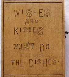 wishes and kisses - unusual handmade cupboard made from chopping boards & kitchenalia