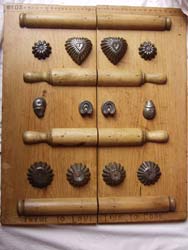 thyme to love, thyme to cook - unusual handmade cupboard made from chopping boards & kitchenalia