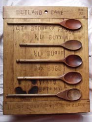 rutland cake - unusual handmade cupboard made from chopping boards & kitchenalia