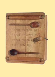 pease pudding - unusual handmade cupboard made from chopping boards & kitchenalia