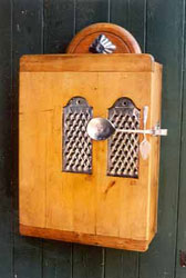 double grater - unusual handmade cupboard made from chopping boards & kitchenalia